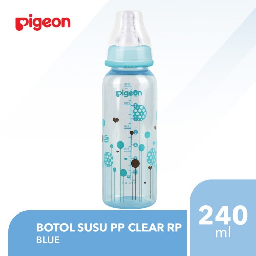 Pigeon Bottle Premium Clear PP 240ml - Blue